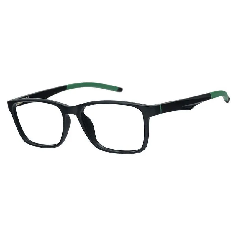 Armação Óculos De Grau Quadrado Casual Verde Izaker 1060