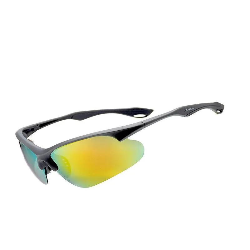 Óculos Ciclismo Esportivo Com Lentes Amarelo Espelhado 1435