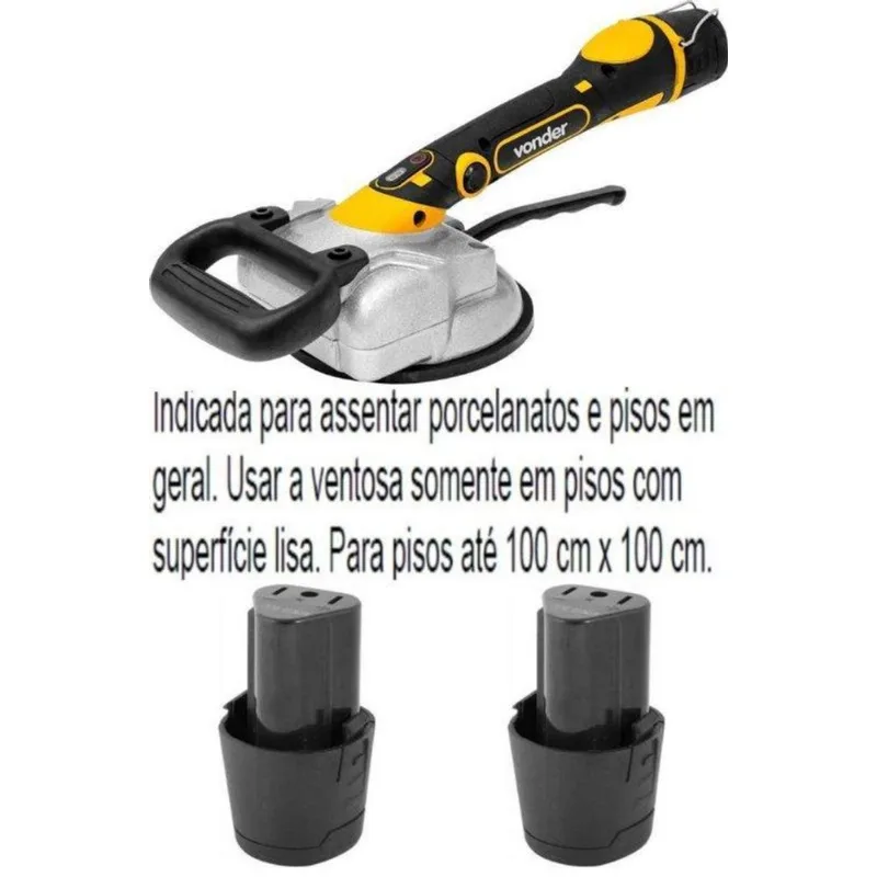 Máquina Assentar Piso 100x100 Vonder Map 125 Com 2 Baterias