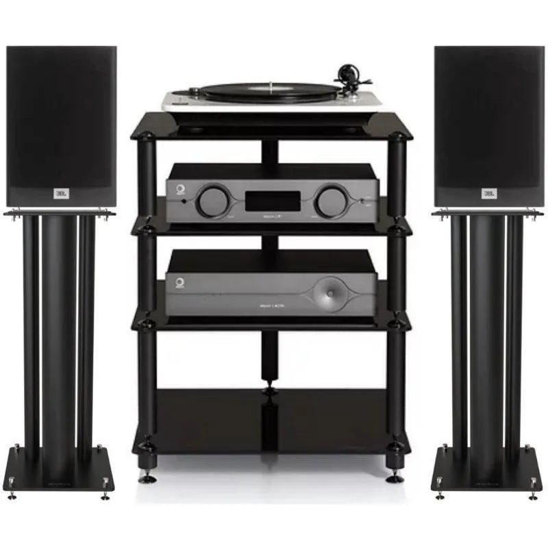 Rack Norstone Hifi Bergen 2 + Par De Pedestal Stylum Max