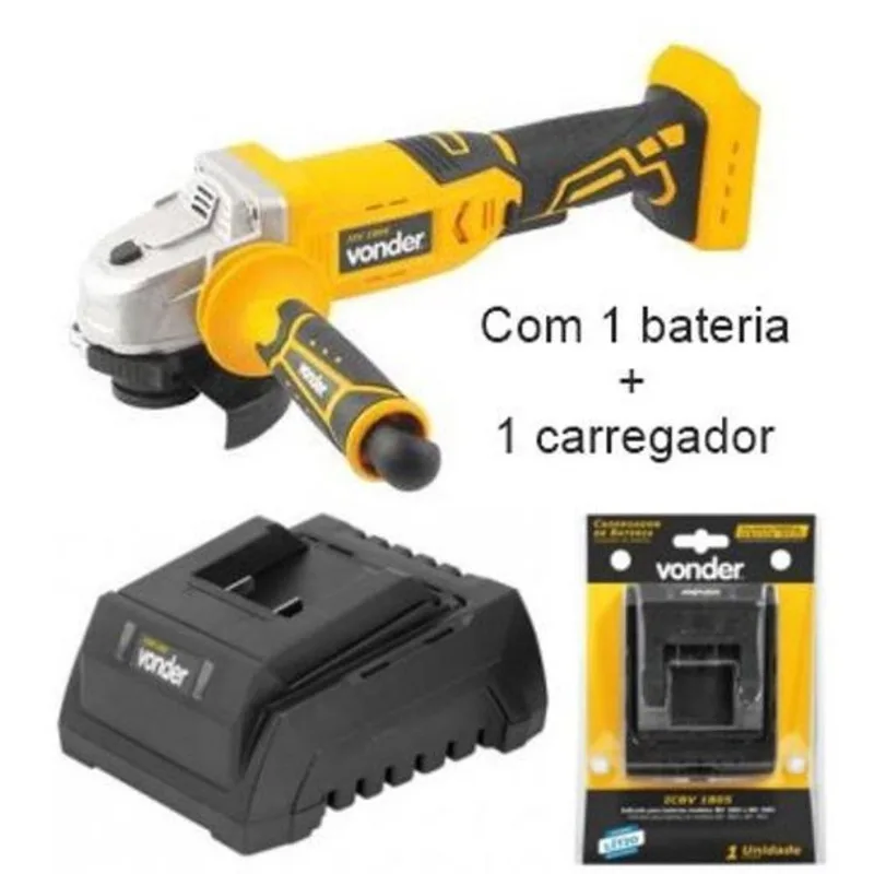 Esmerilhadeira 4.1/2 18V Vonder c/ Bateria 4.0 Ah - iev 1808
