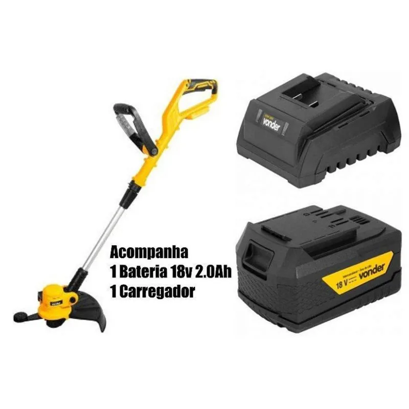 Aparador De Grama Iagv 1801 Com 1 Bateria 18v 2ah Vonder