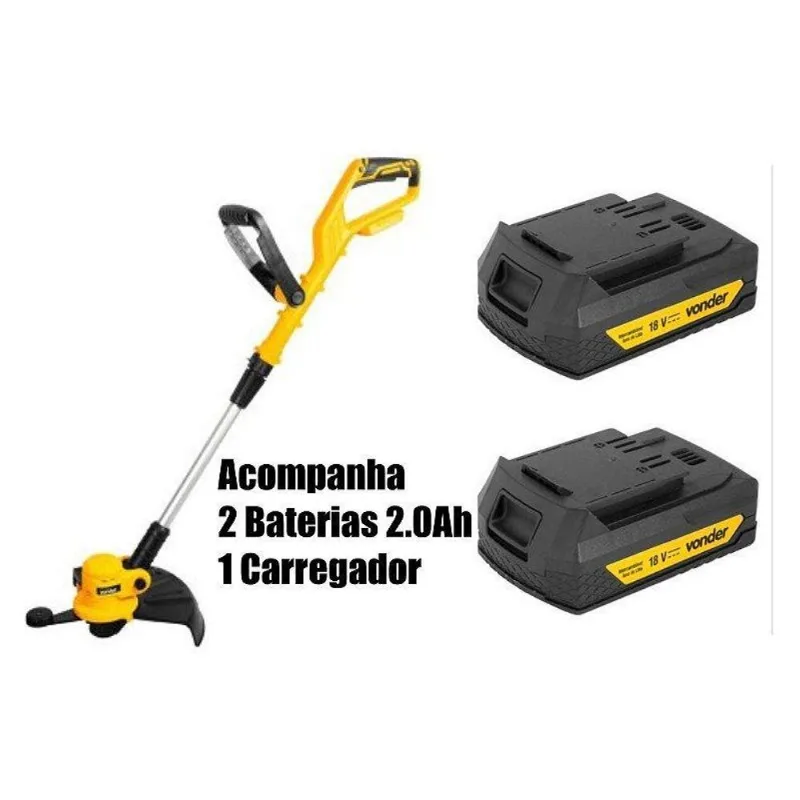 Aparador De Grama Iagv 1801 Com 2 Baterias 18v 2ah Vonder