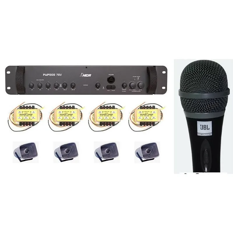 Corneta G-086 -4pçs +amplificador +mic, Chamada De Caminhões