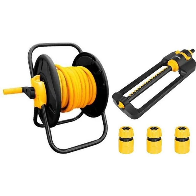 Suporte Enrolador S/Rodas + Mang 20M + Aspersor 17 Jatos Vonder