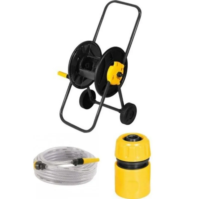 Suporte Enrolador Com Rodas + Mangueira 20 Metros Vonder