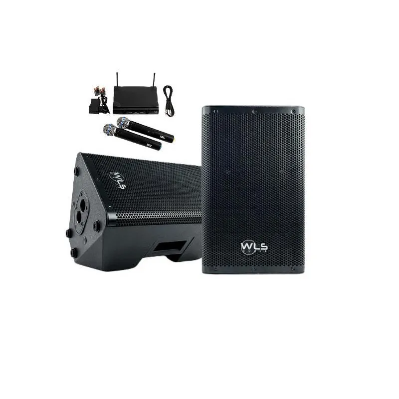 Caixa Ativa Wls Z10 300W Rms Bluetooth + 2 Mic s/ Fio