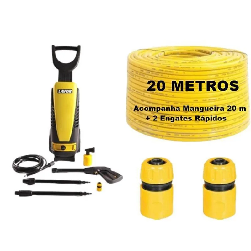 Lavadora Alta Pressão Jaguar 2175 Lbs Lavor 110V + Mang 20M