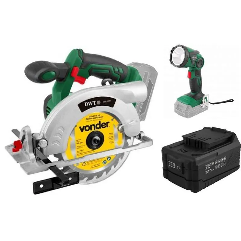 Serra Circular Dwt 18v Iscd1831 Com 1 Bateria 4ah + Lanterna