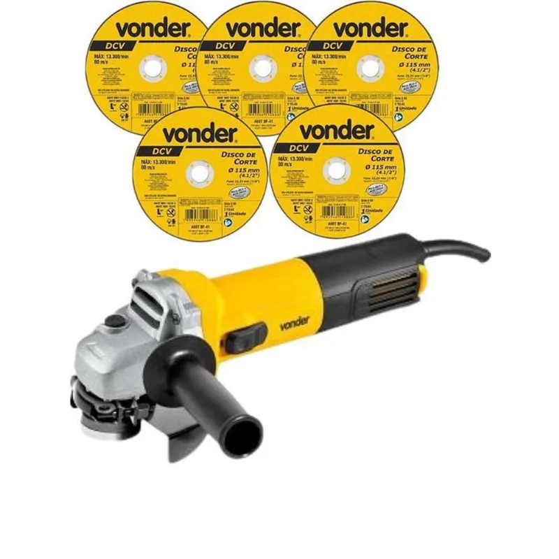 Esmerilhadeira Angular Vonder 4.1/2 750W Eav 754-220V + 5 Dis