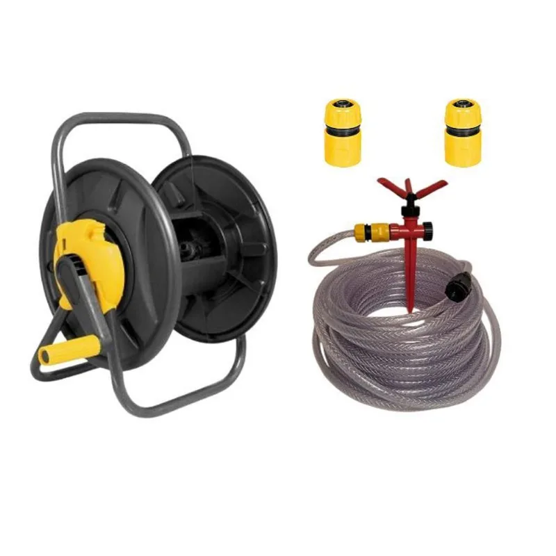 Suporte Enrolador S/rodas + Mangueira 20m Vonder + Irrigador