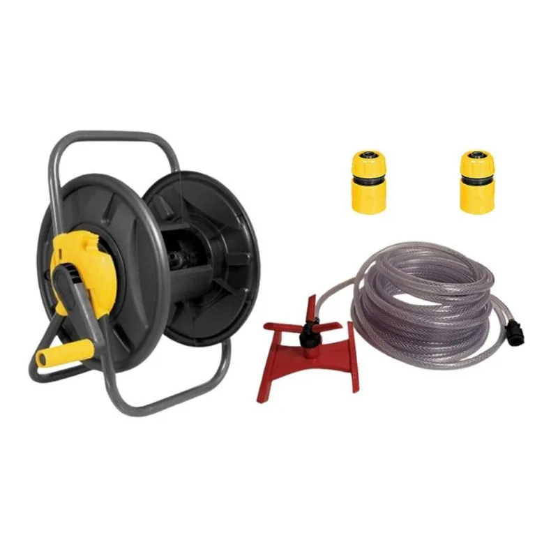 Suporte Enrolador S/rodas + Mang 20m Vonder +irrigador Esqui