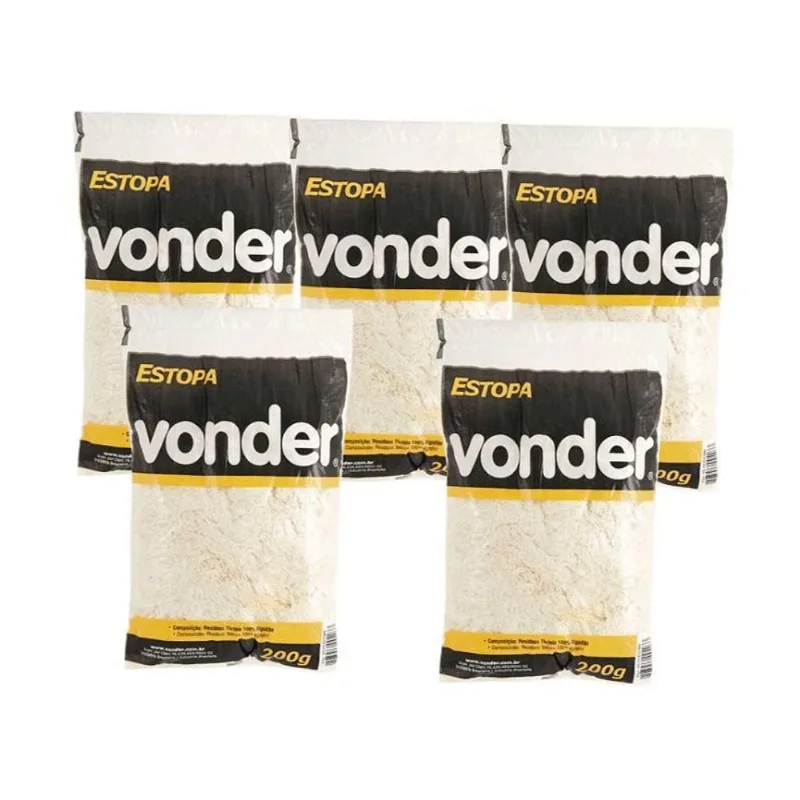 Estopa Branca Para Polimento Embalagem 200 G Vonder 5 Unid