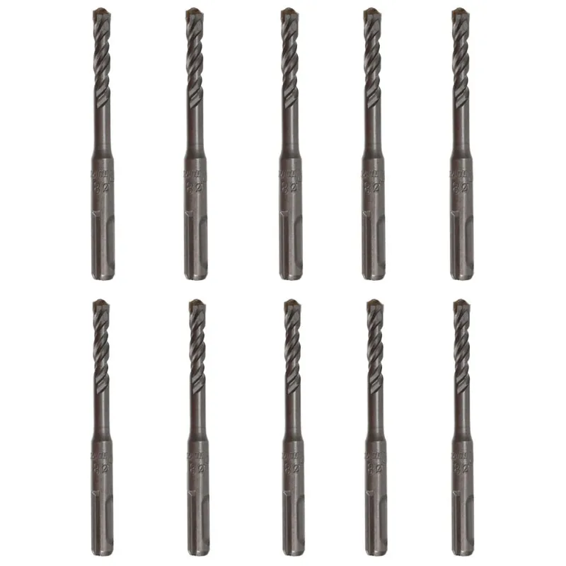 Kit 10 Un Broca sds Plus Para Concreto 8x110mm mtx