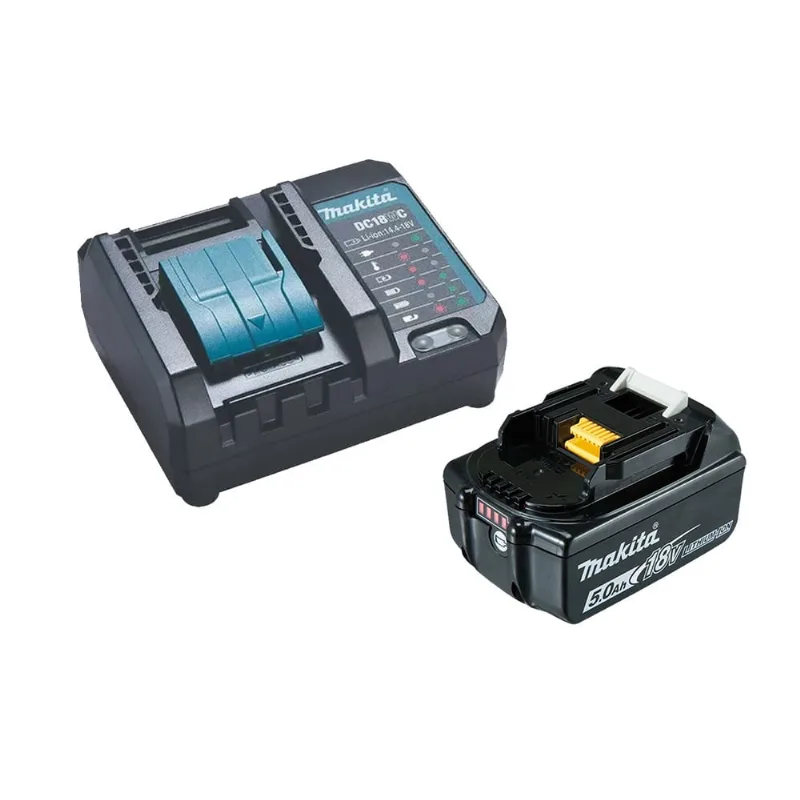 Kit Carregador Bivolt + Bateria 18V 5AH DC18WC + BL1850B Makita