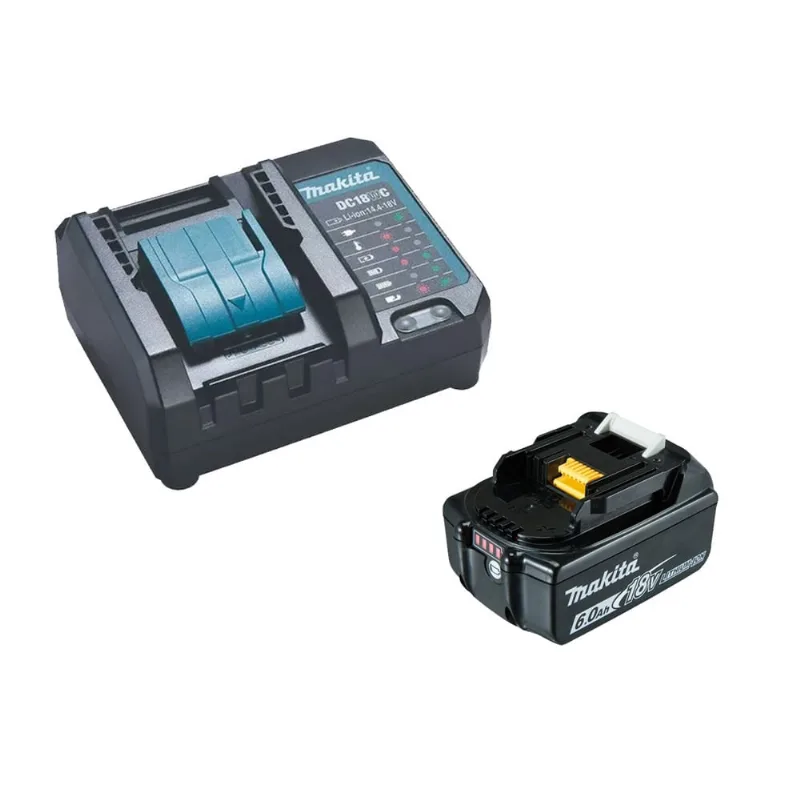 Kit Carregador Bivolt + Bateria 18V 6AH DC18WC + BL1860B Makita