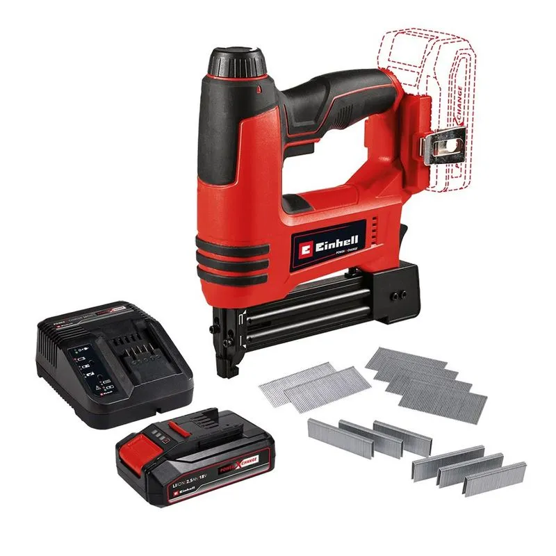 Grampeador Pinador Com Bateria e Carregador 18V 2,5Ah te-cn 18 li Einhell