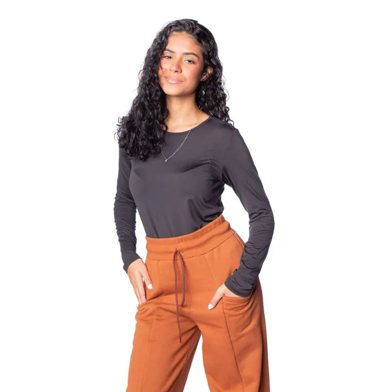 Blusa Térmica Feminina Estilo do Corpo Preto - GG