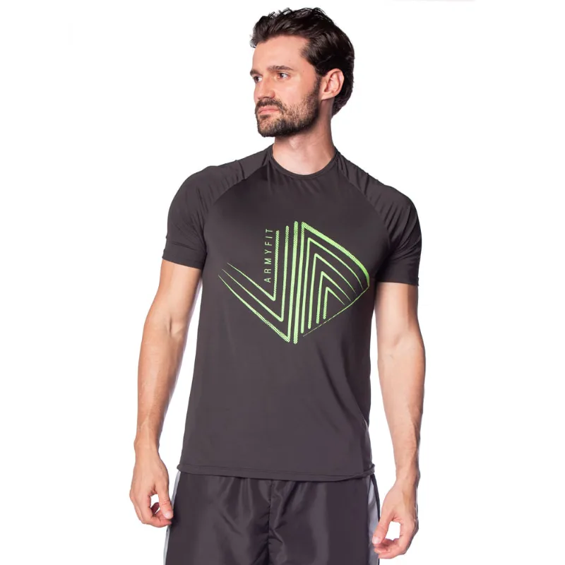Camiseta Masculina Estilo do Corpo Armyfit Fit Line Preto - GG