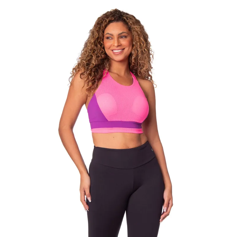 Top Feminino Estilo do Corpo Supermicrofibra Rosa/roxo - GG