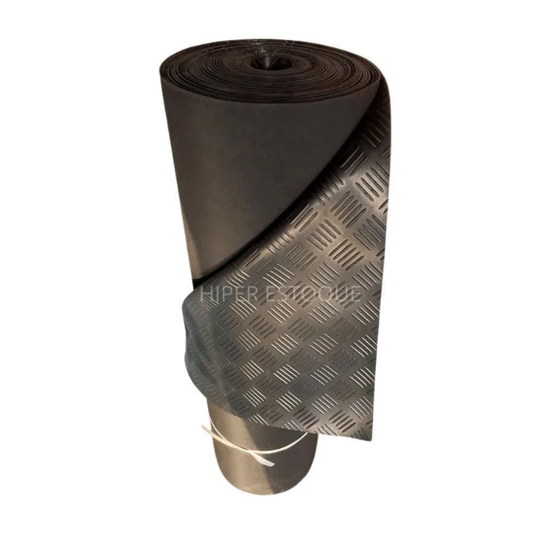 Lençol Borracha Antiderrapante Xadrez 3mm 1,0m x 1m Elite
