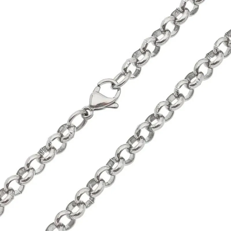 Corrente aço 316L elo português 4MM 65CM