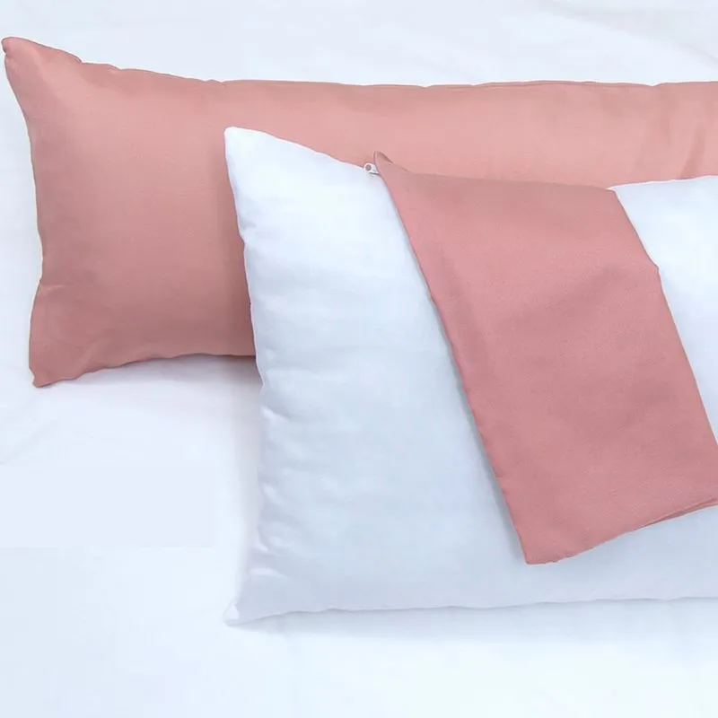 Kit Travesseiro Infantil 45x65cm + Body Pillow Infantil 35x90cm Com Fronhas Rosa
