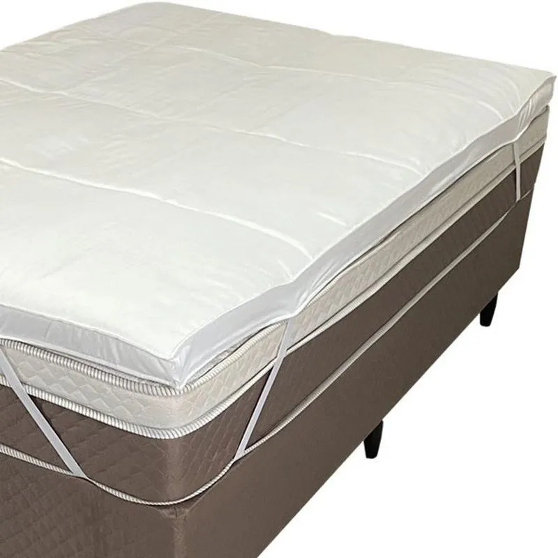 Pillow Top Queen Dupla Face 200 Fios 6cm 158x200cm Branco