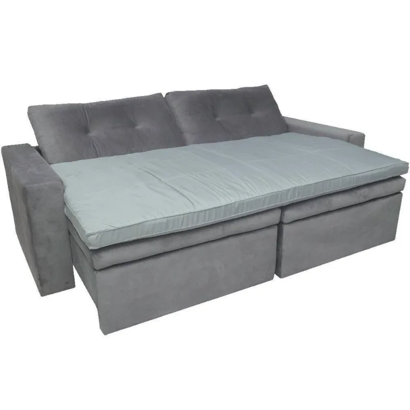 Pillow Top Para Sofá Reclinável 10cm 1200g-m² 220x100cm Cinza