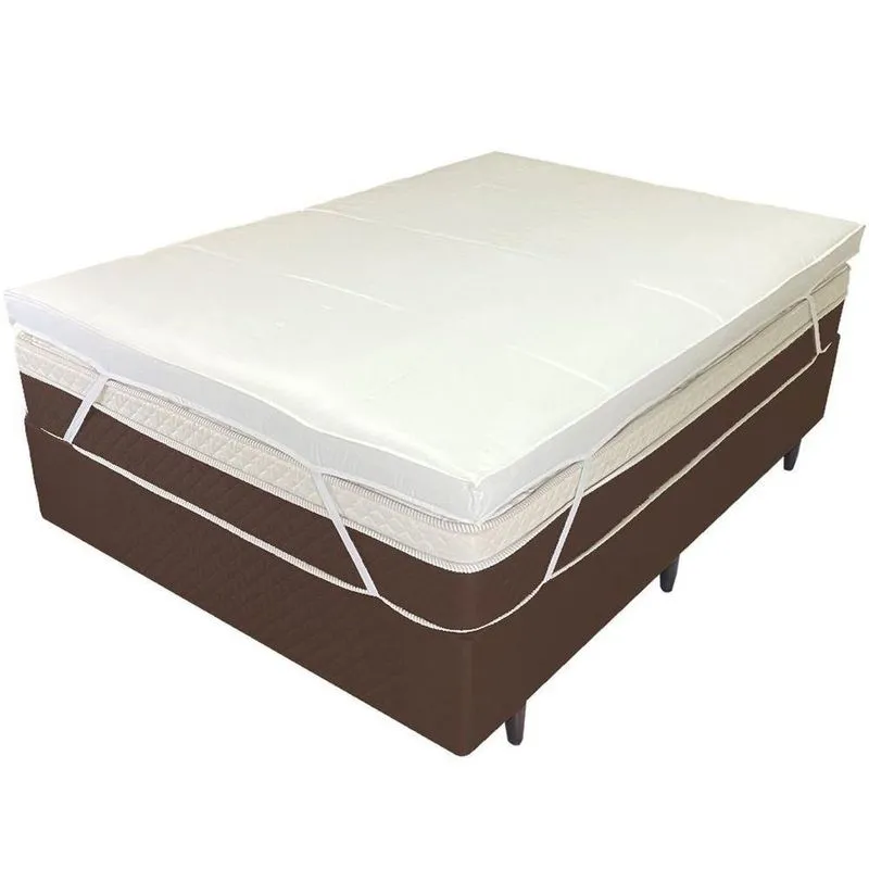 Pillow Top Solteiro King 200 Fios Premium 10cm 1200g-m² 100x200cm Branco
