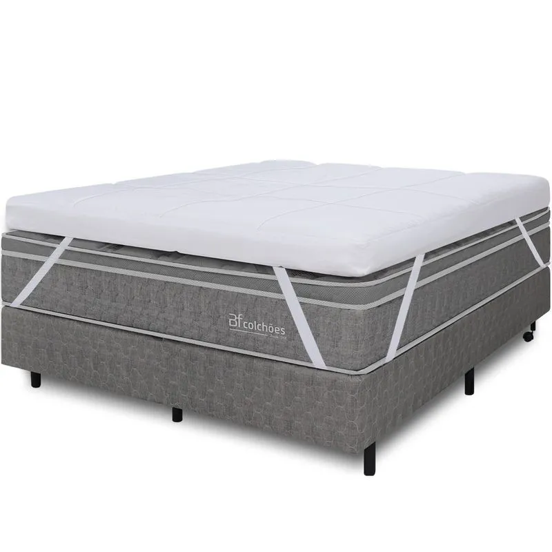 Pillow Top Manta Premium Casal Ultra Macio de Fibra Siliconada Antialérgico bf Colchões