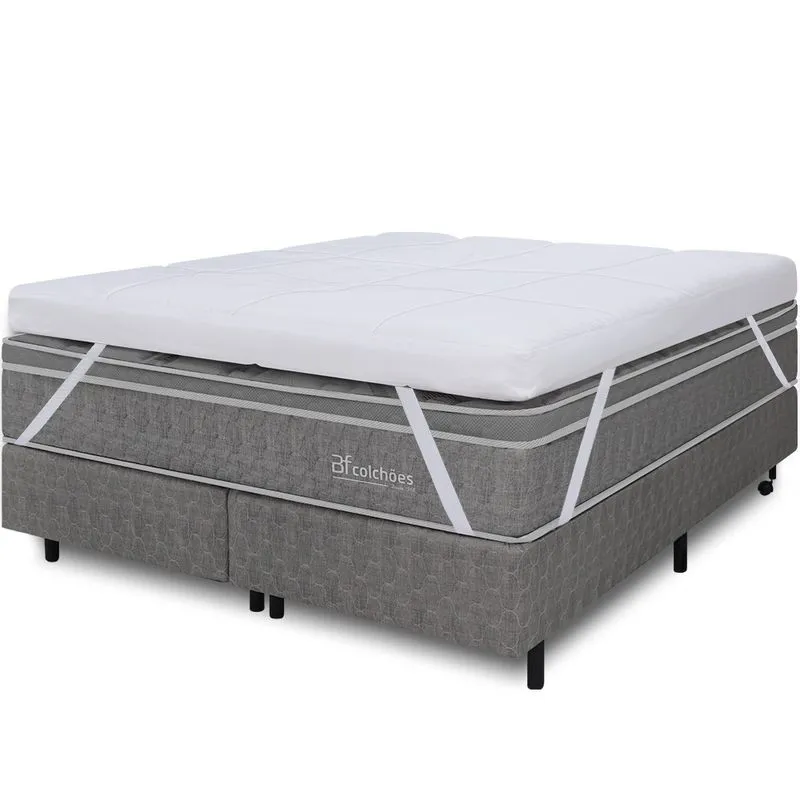 Pillow Top Manta Premium King Ultra Macio de Fibra Siliconada Antialérgico bf Colchões