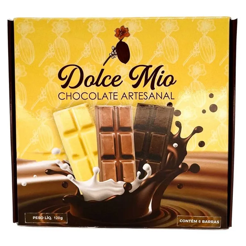 Barrinhas de Chocolate Dolce Mio Presente 120g