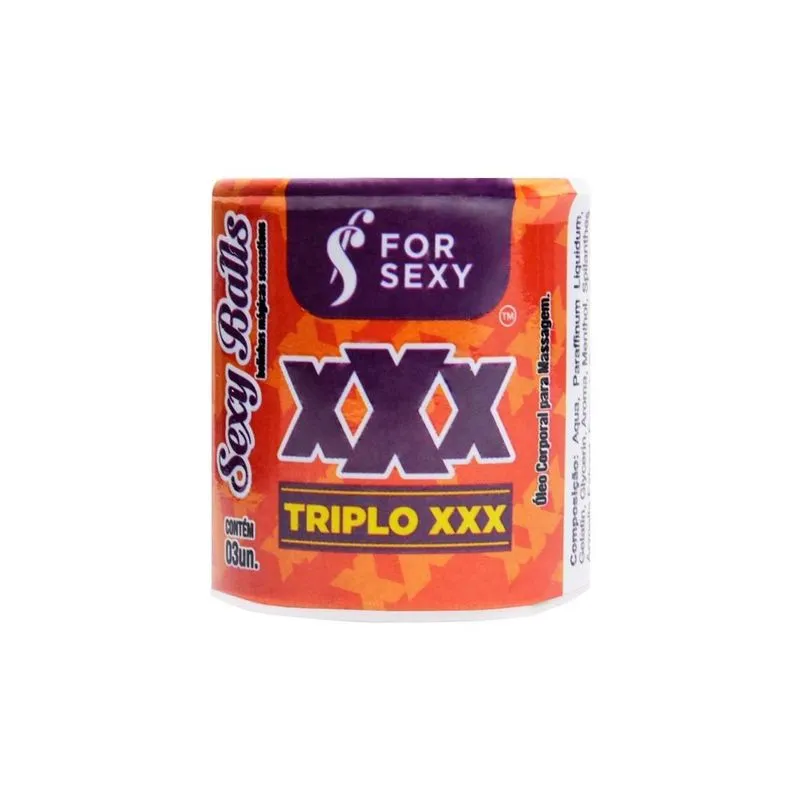 Bolinha Sexy Balls Funcional Triplo X 03 Unidades - For Sexy
