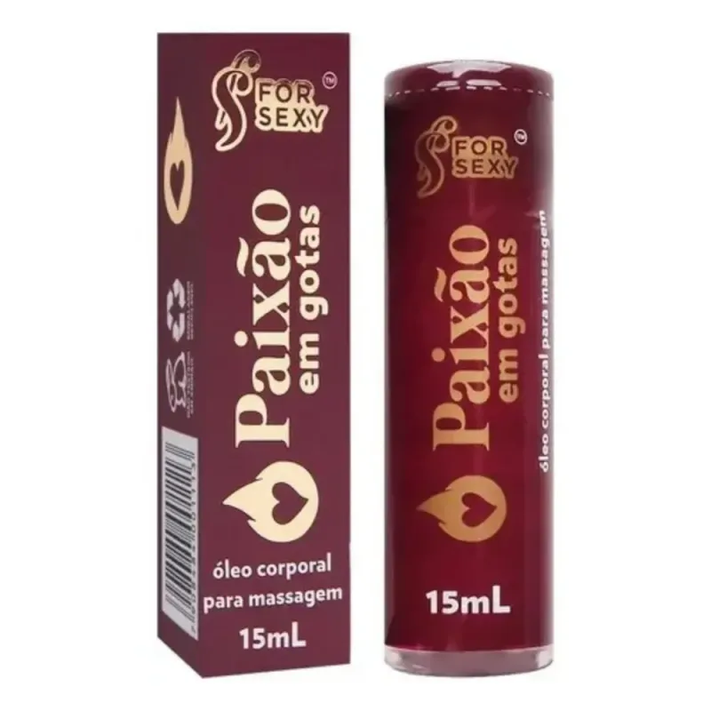 Paixão em Gotas 15ml - Óleo Corporal para Massagem Sensual e Relaxante