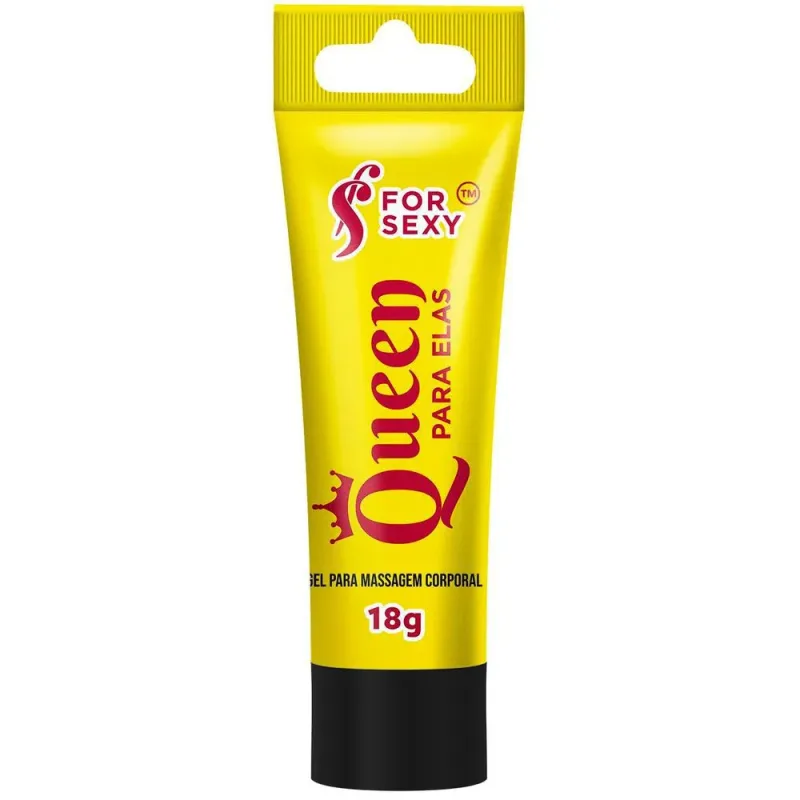 Gel Lubrificante QUEEN Para Elas - Esquenta, Aromático e Vibra - Bisnaga 18G FOR SEXY