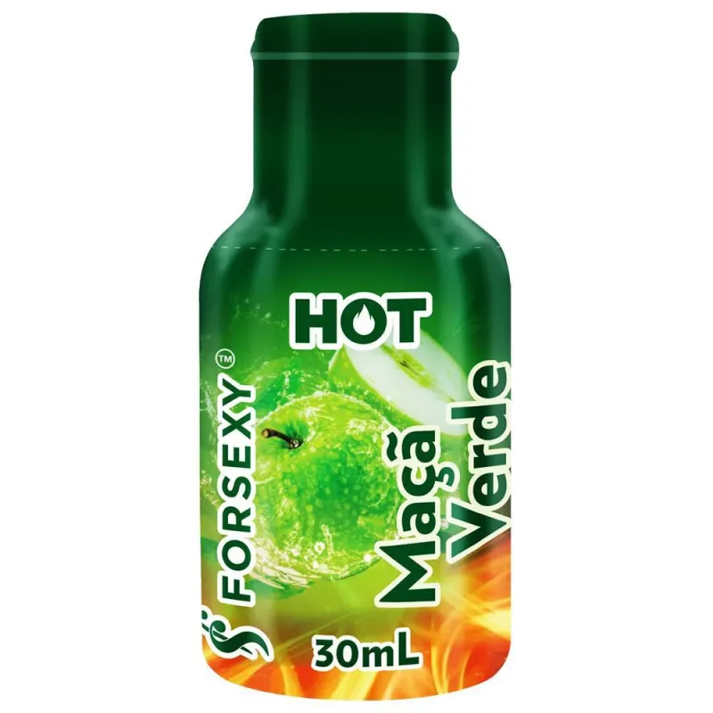Gel Lubrificante Oral Beijável HOT Sabor MAÇÂ VERDE - 30ML - FOR SEXY