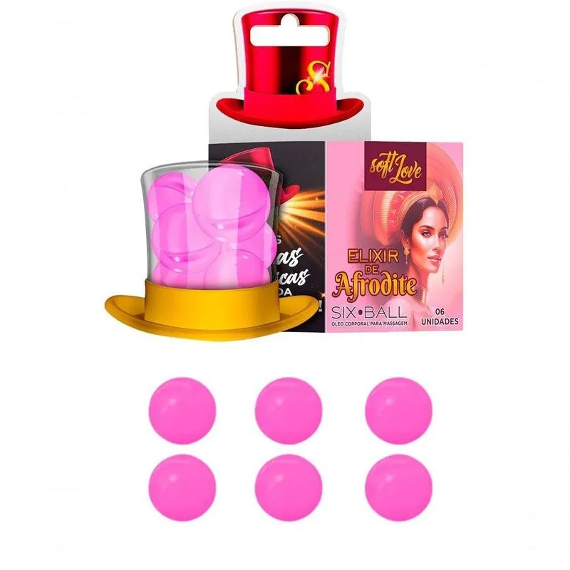 Bolinha Excitante Six Ball Afrodite Com 6 Unidades Soft Love