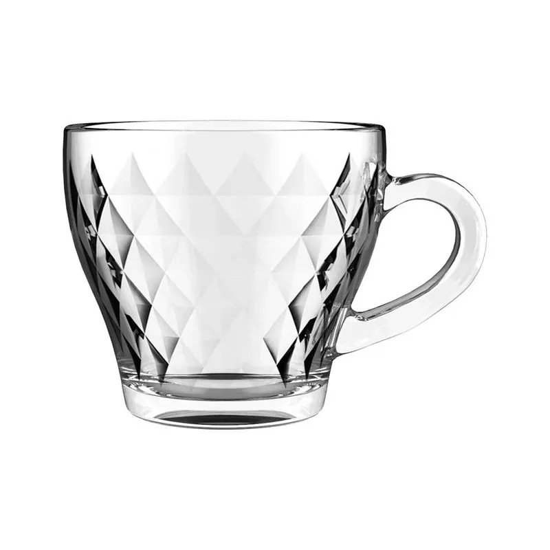 Conjunto de Xícaras de Café Inga Marocco Diamante em Vidro 5 Peças 90ml