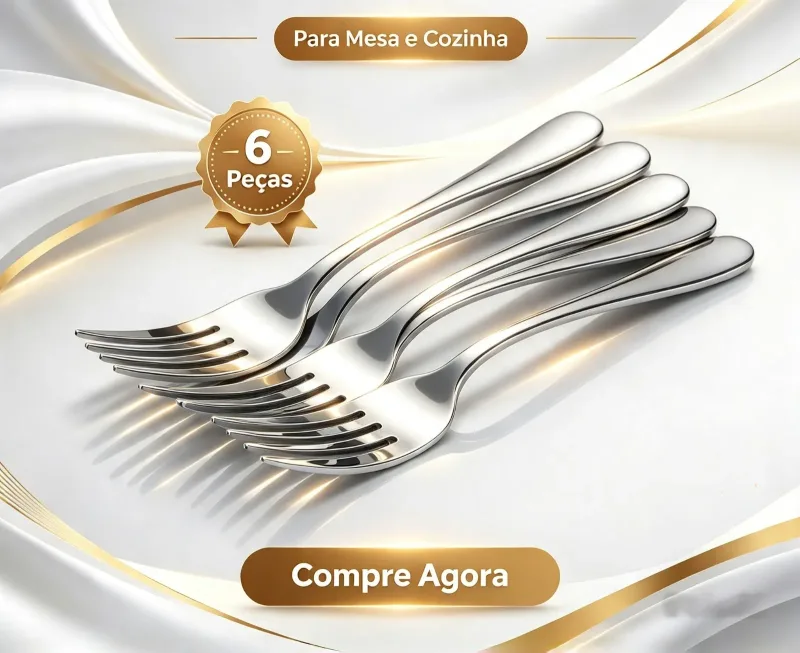 Jg de Colheres Inox Bronze com 6Pçs