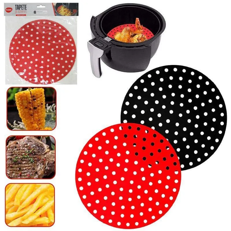 Tapete Culinário Fritadeira Air Fryer Silicone Redondo