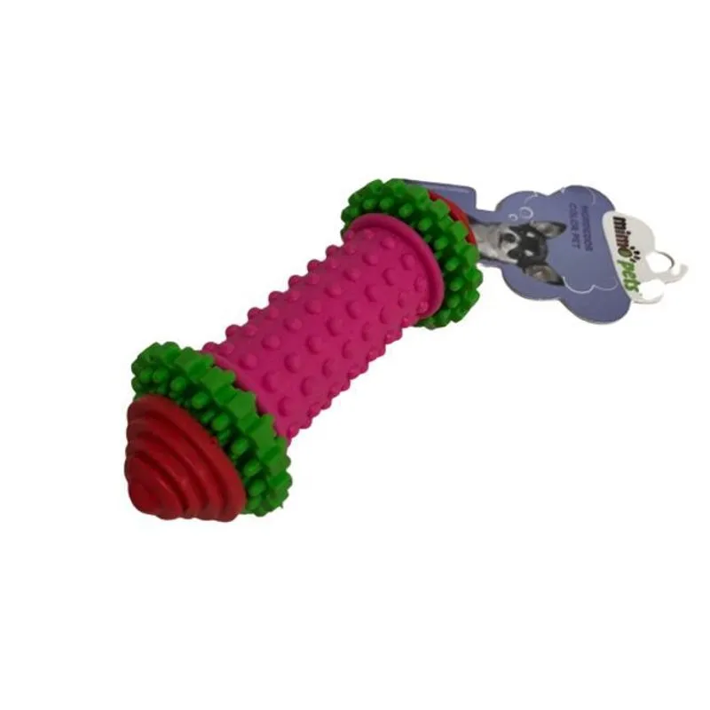 Brinquedo Pet Osso Mordedor Colorido Borracha 12cm- Mimo