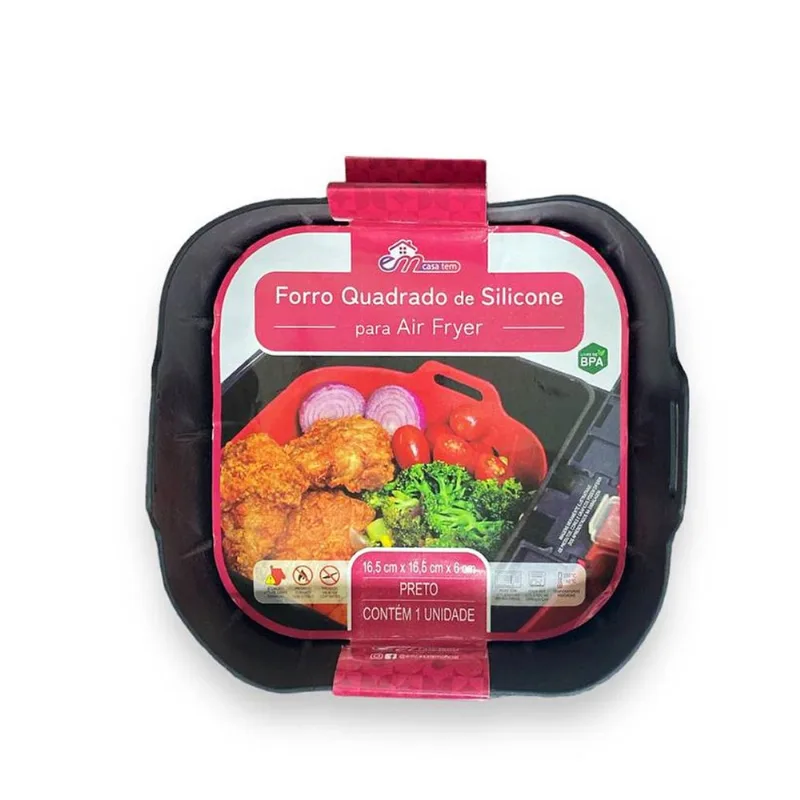 Forro Quadrado De Silicone P/ Air Fryer