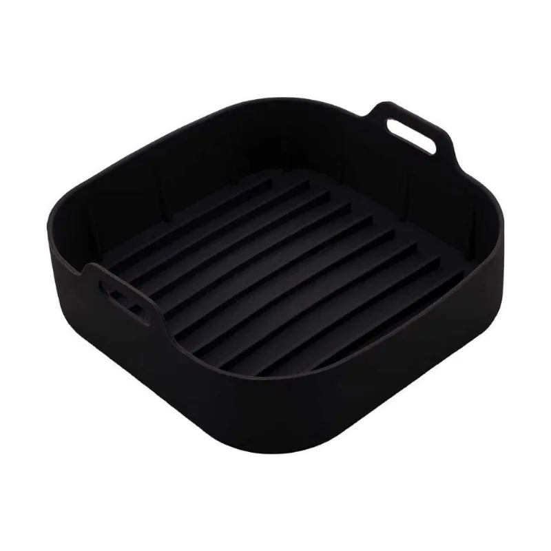 Forro De Silicone Air Fryer Em Casa Tem 20cm 16018 Preto