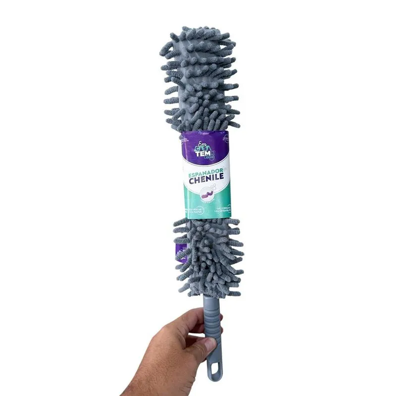 Espanador Chenile Microfibra Flexivel 50X5Cm Cores Sortidas