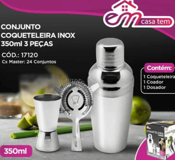 Jg Coqueteleira 3Pc Inxo 350Ml Ingá
