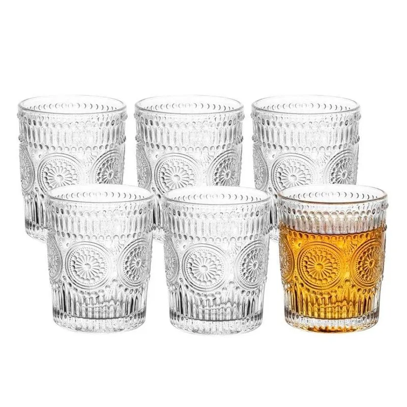 Jogo 6 Copo De Whisky Vidro Baixo Para Drink Whiskey Uisque Transparente Zara 275ml Em Casa Tem