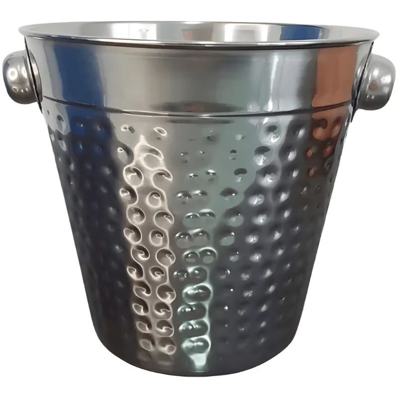 Balde de Gelo em Aço Inox 13x14x14cm 1 Litro - Em Casa Tem
