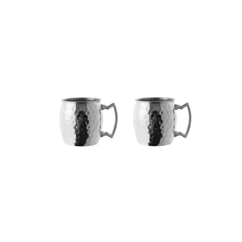 Mini Caneca Moscow Mule Inox Pequena 60ml Finger Food 2un
