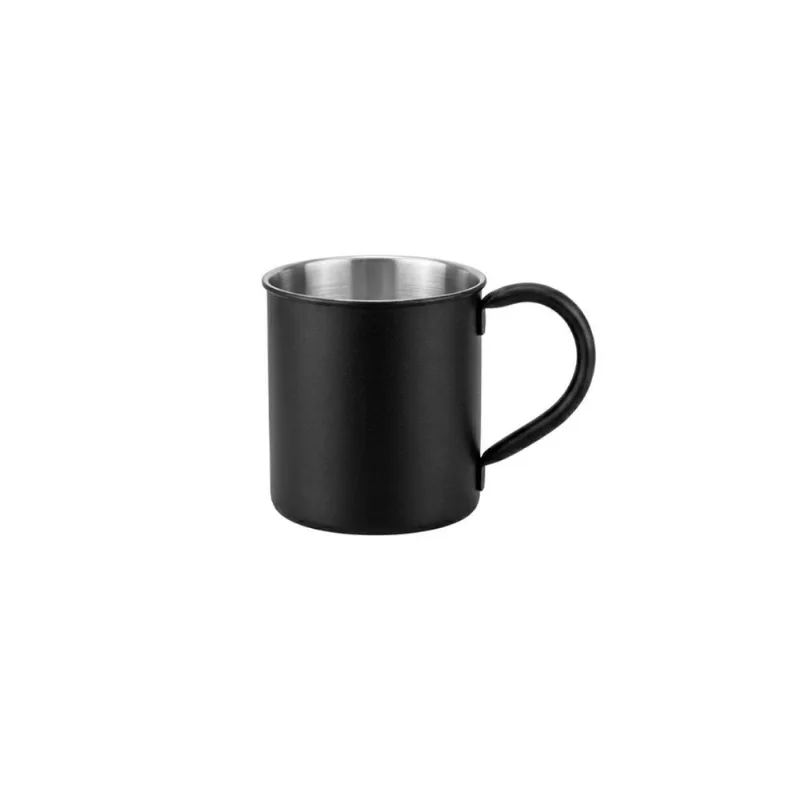 Caneca Moscow Mule Aço Inox Preta 420ml Bar Drink Coquetel